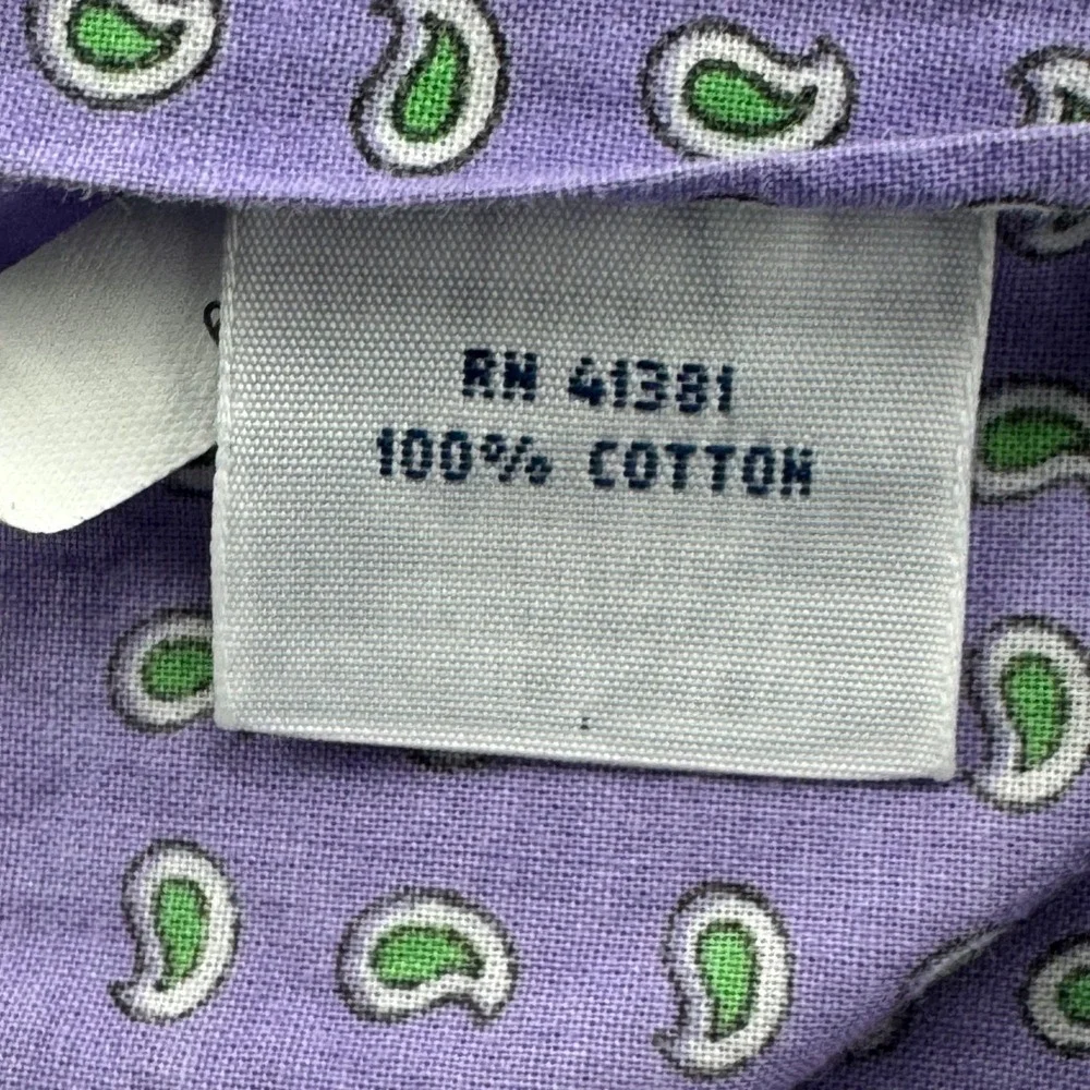 Polo‎ Ralph Lauren Shirt Mens XL Purple Paisley Cotton Long Sleeve Button Down
